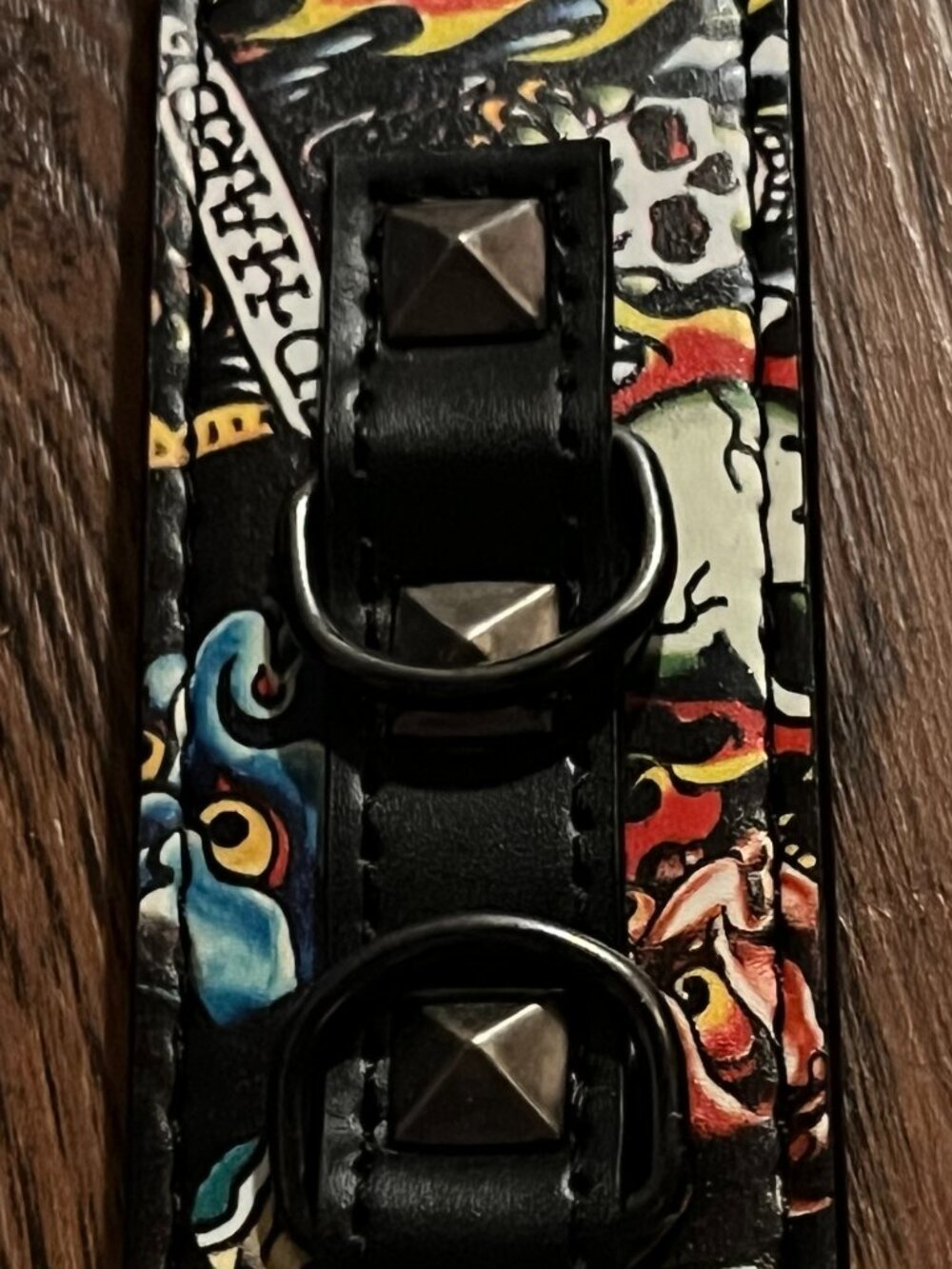 NWT Ed Hardy Skull Tiger Tattoo Print Studded Belt Size 36 Y2K